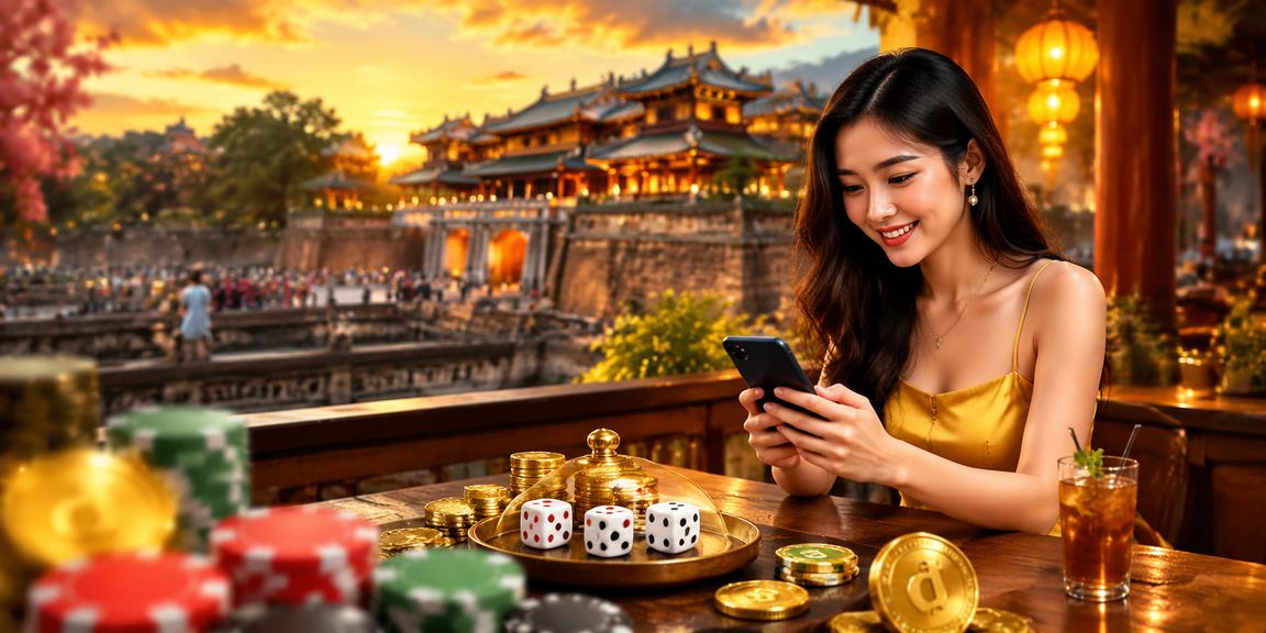 Bàn tài xỉu xúc xắc tại quán cà phê Huế với không khí giải trí buổi chiều